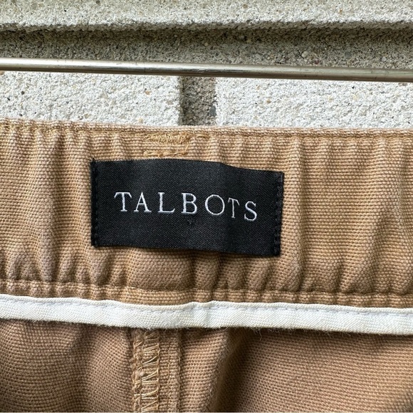 Talbots Cotton Canvas Cargo Slim Leg Pants Khaki Tan - Picture 10 of 11